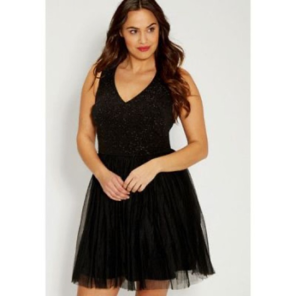 MAURICES little black dress with glittery bodice